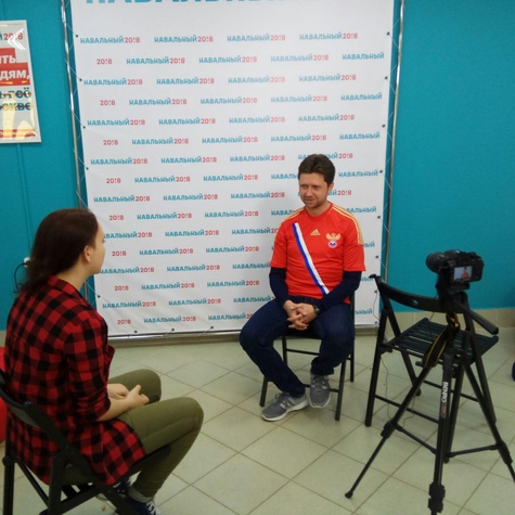 Съемки интервью с волонтёрами